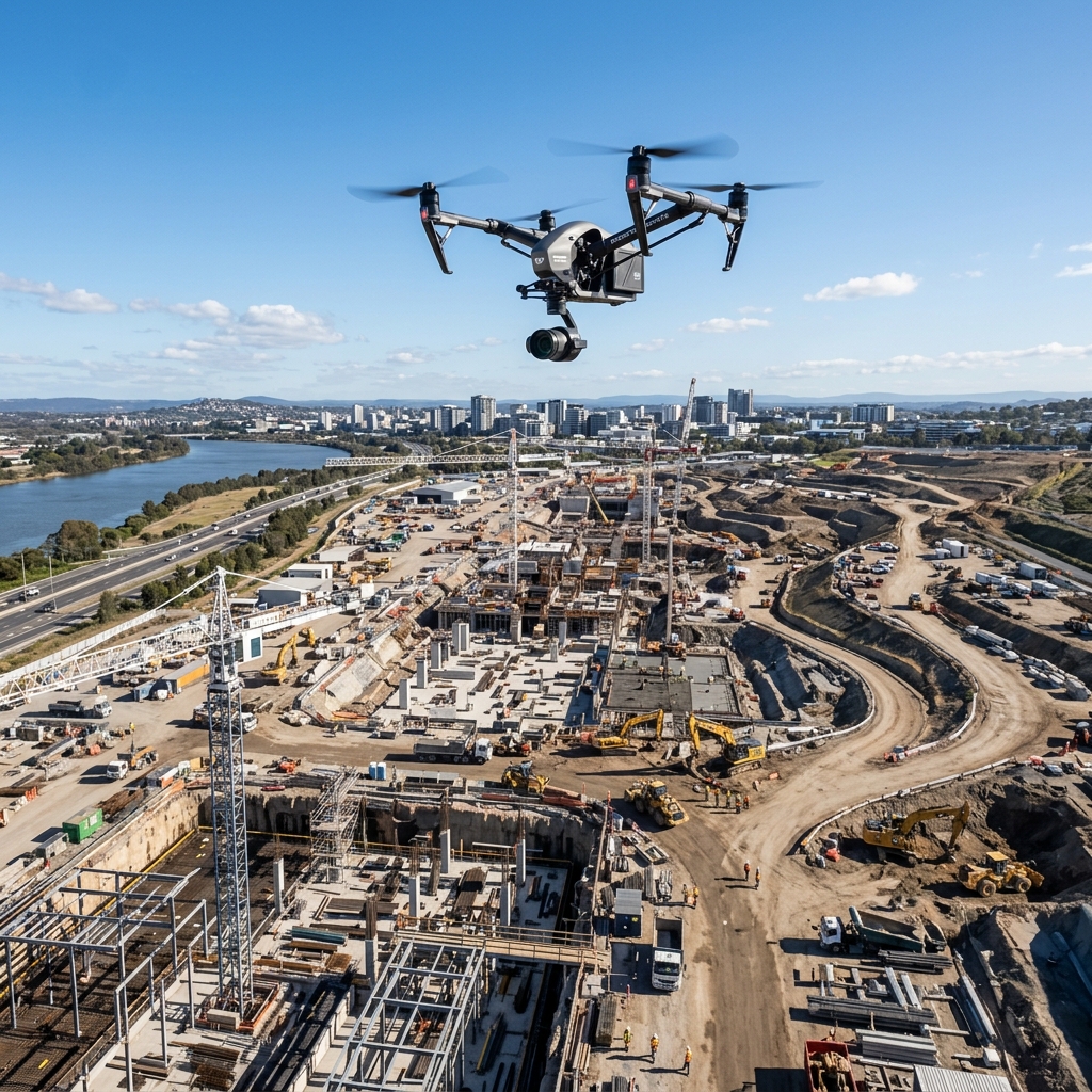 Serviço de topografia com drone